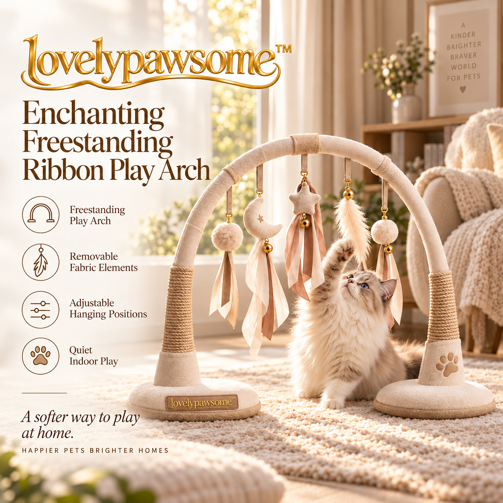 lovelypawsome™ Enchanting Freestanding Ribbon Play Arch