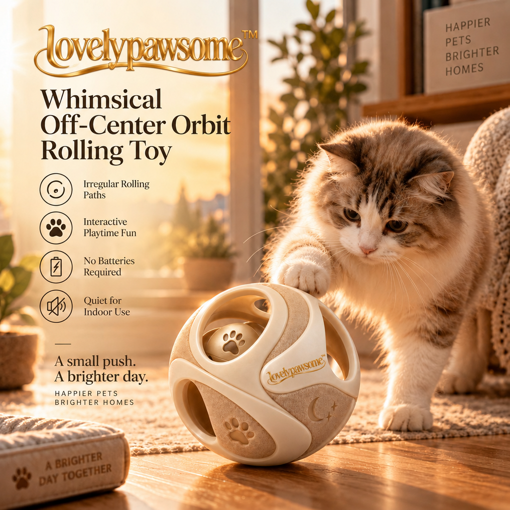 lovelypawsome™ Whimsical Off-Center Orbit Rolling Toy
