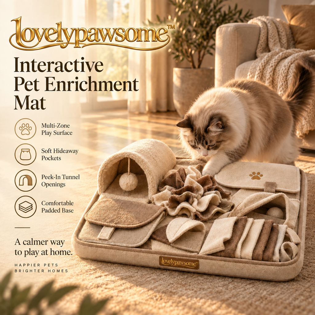 lovelypawsome™ Curious Layered Hide-and-Seek Activity Mat