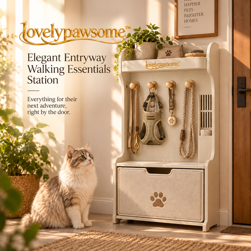 lovelypawsome™ Elegant Entryway Walking Essentials Station