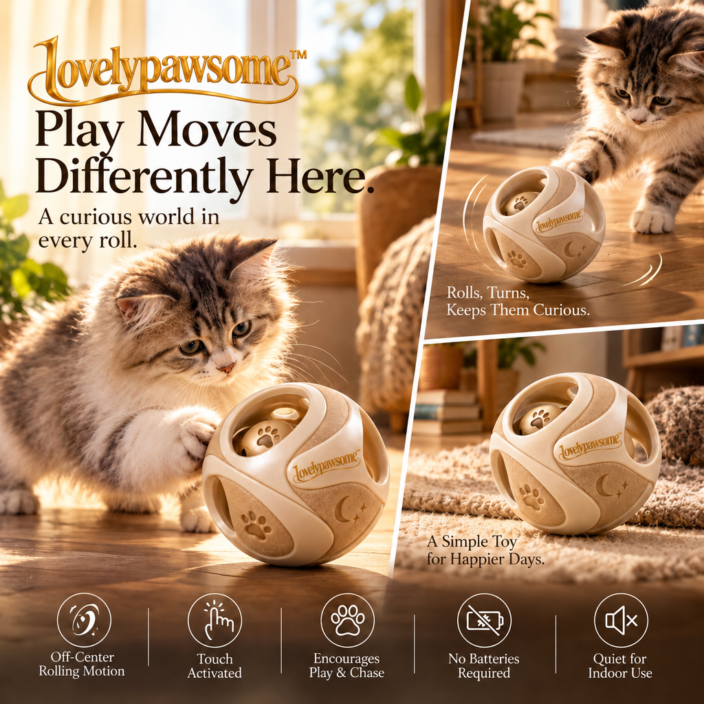 lovelypawsome™ Whimsical Off-Center Orbit Rolling Toy