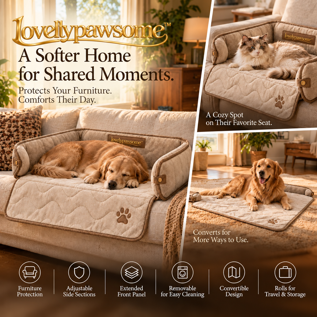 lovelypawsome™ Refined Convertible Sofa Protection Companion Mat