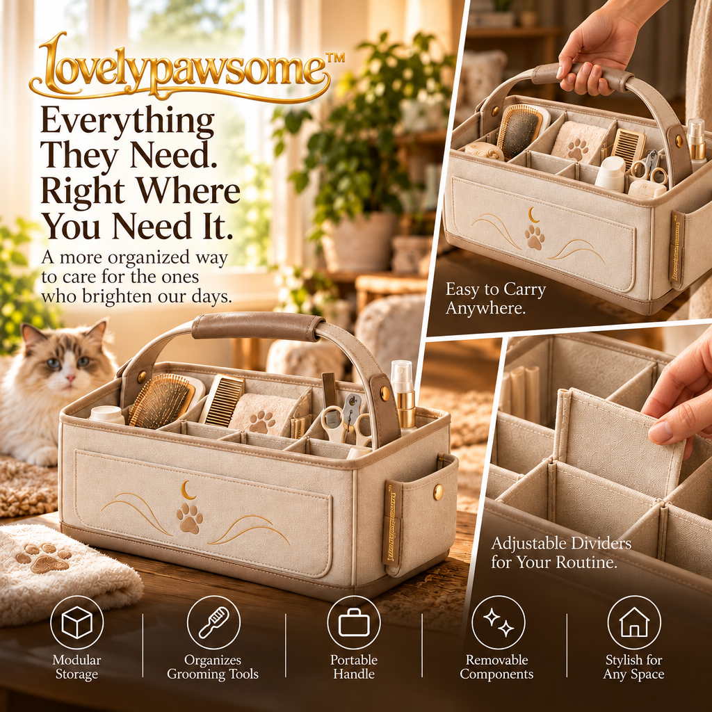 lovelypawsome™ Polished Modular Pet Grooming Organizer