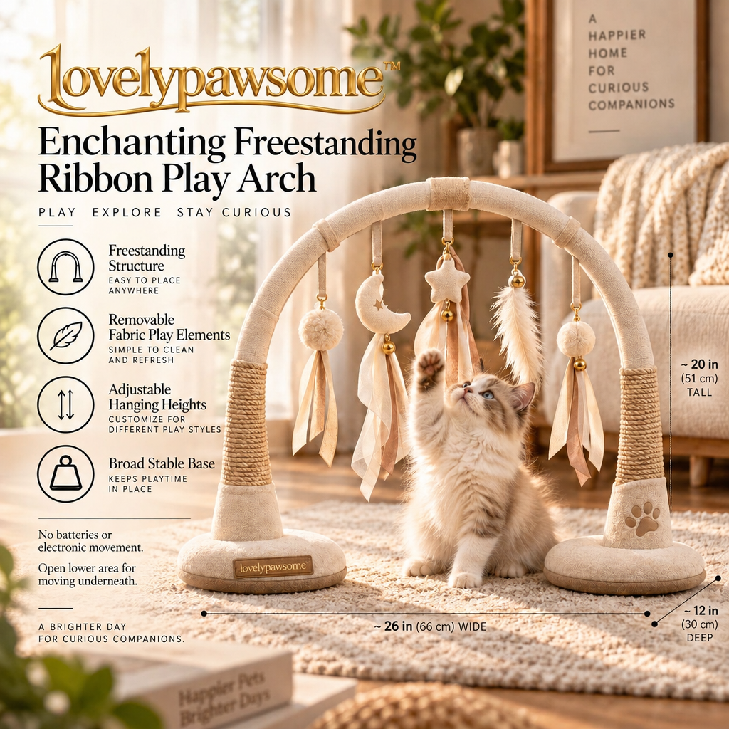 lovelypawsome™ Enchanting Freestanding Ribbon Play Arch