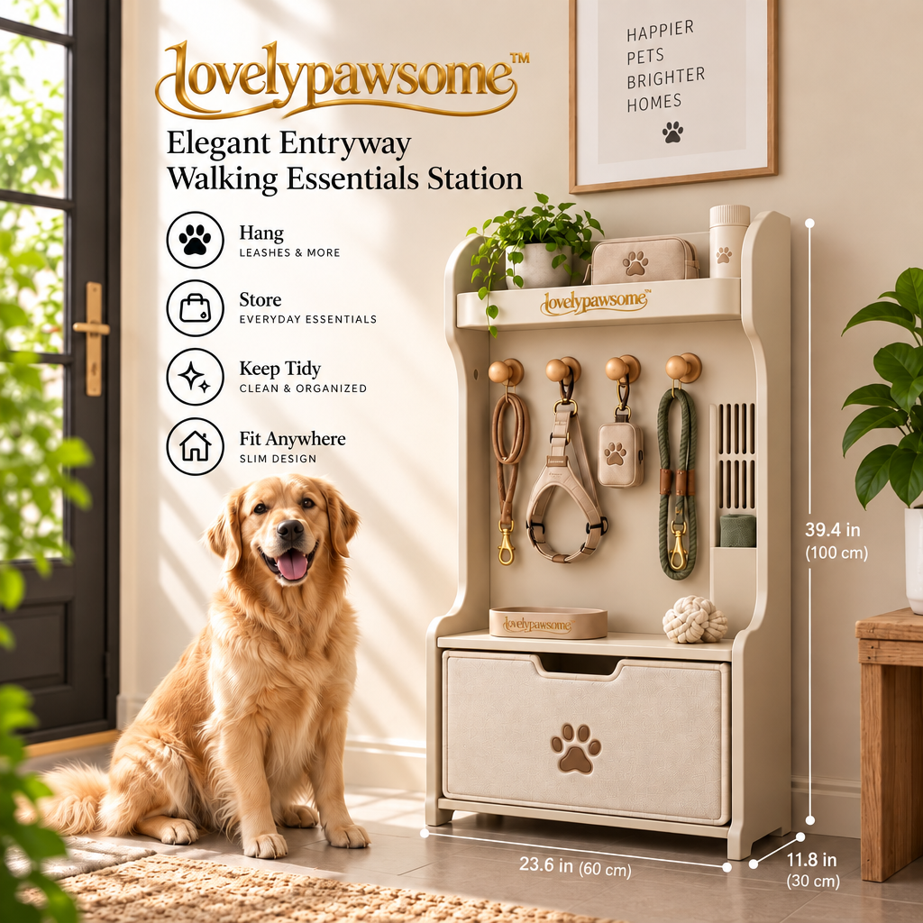 lovelypawsome™ Elegant Entryway Walking Essentials Station
