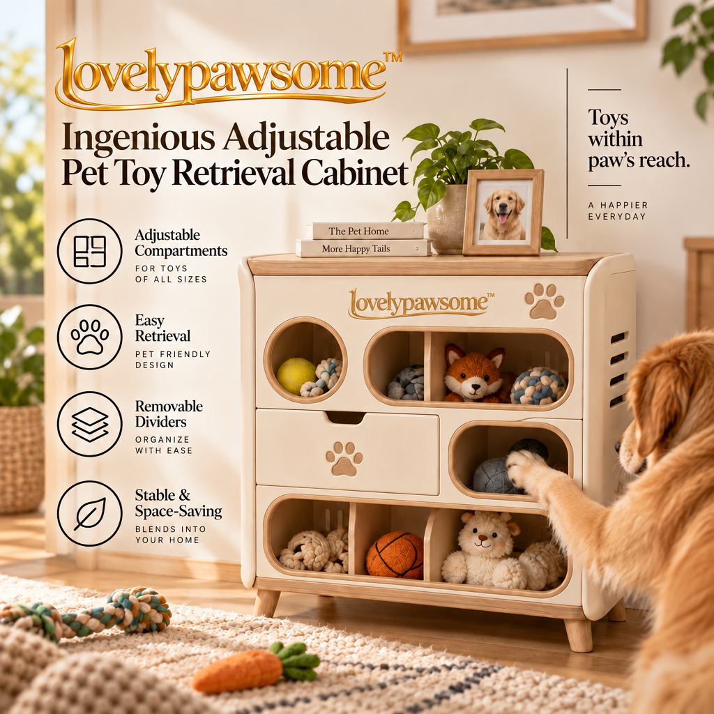 lovelypawsome™ Ingenious Adjustable Pet Toy Retrieval Cabinet