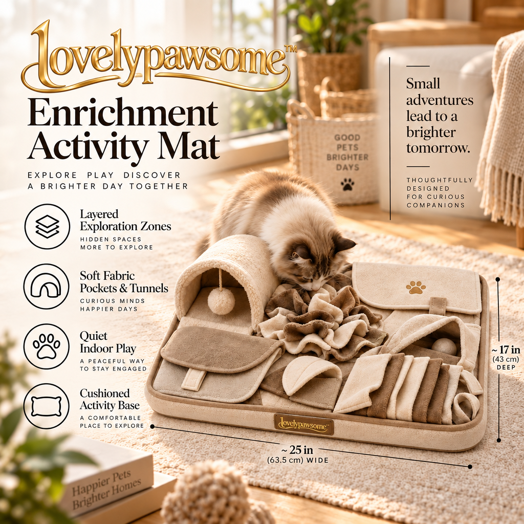 lovelypawsome™ Curious Layered Hide-and-Seek Activity Mat