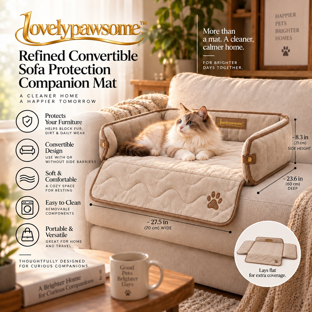 lovelypawsome™ Refined Convertible Sofa Protection Companion Mat
