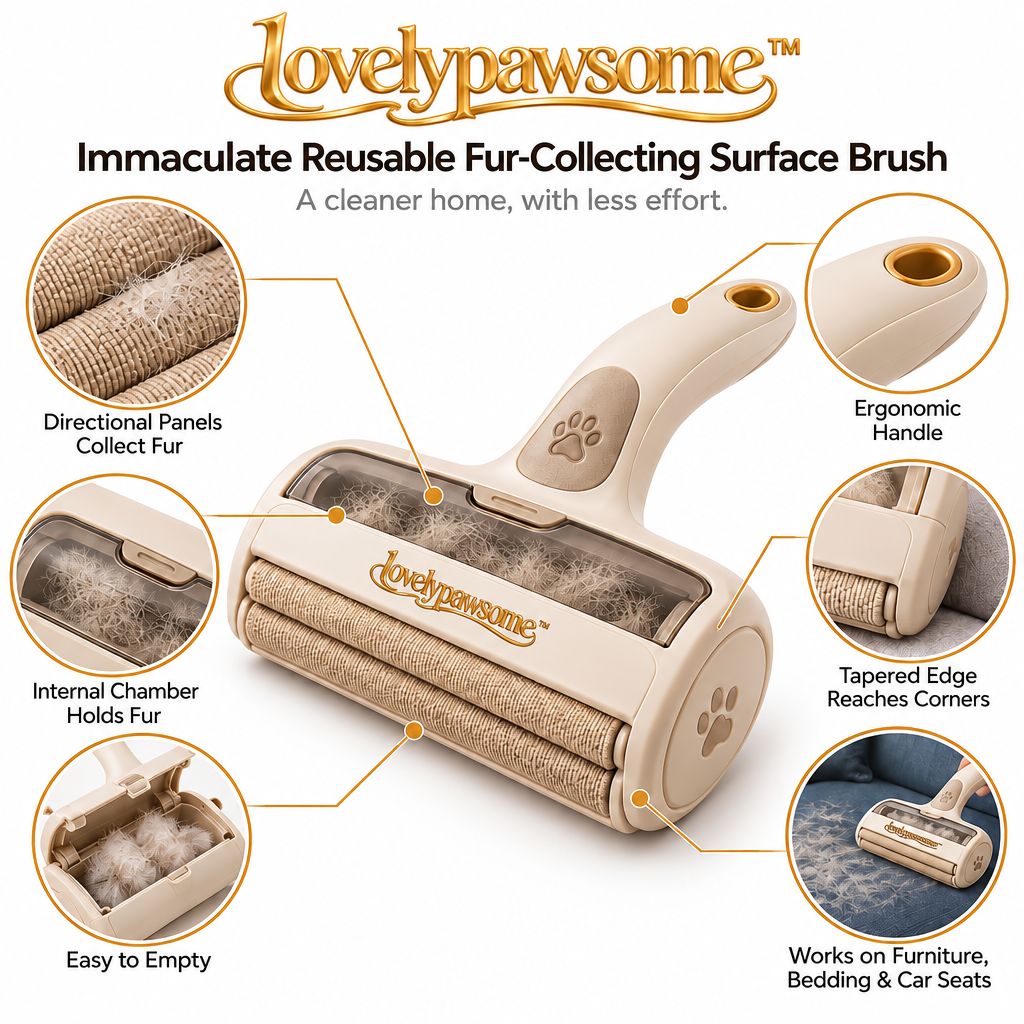 lovelypawsome™ Immaculate Reusable Fur-Collecting Surface Brush