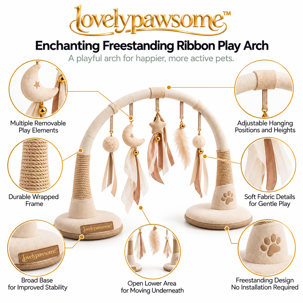 lovelypawsome™ Enchanting Freestanding Ribbon Play Arch
