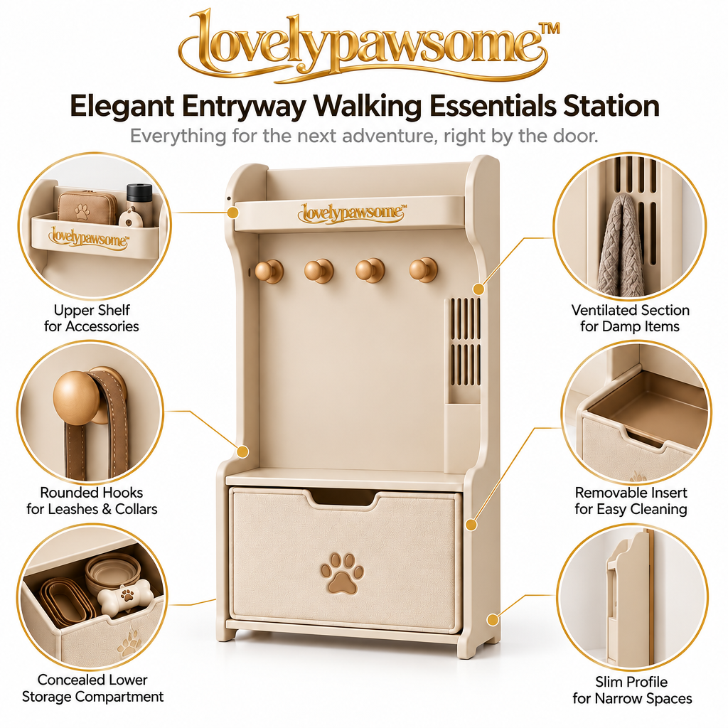 lovelypawsome™ Elegant Entryway Walking Essentials Station