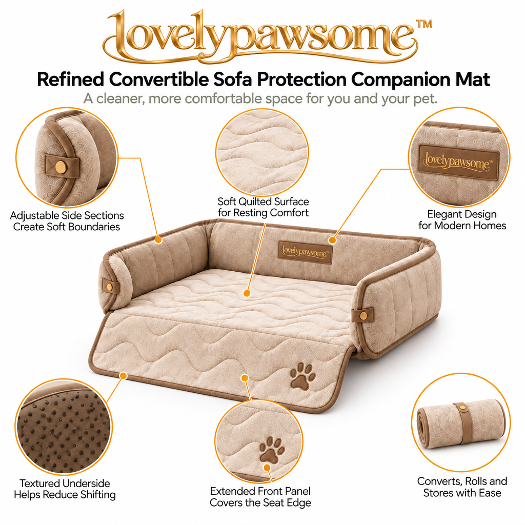 lovelypawsome™ Refined Convertible Sofa Protection Companion Mat