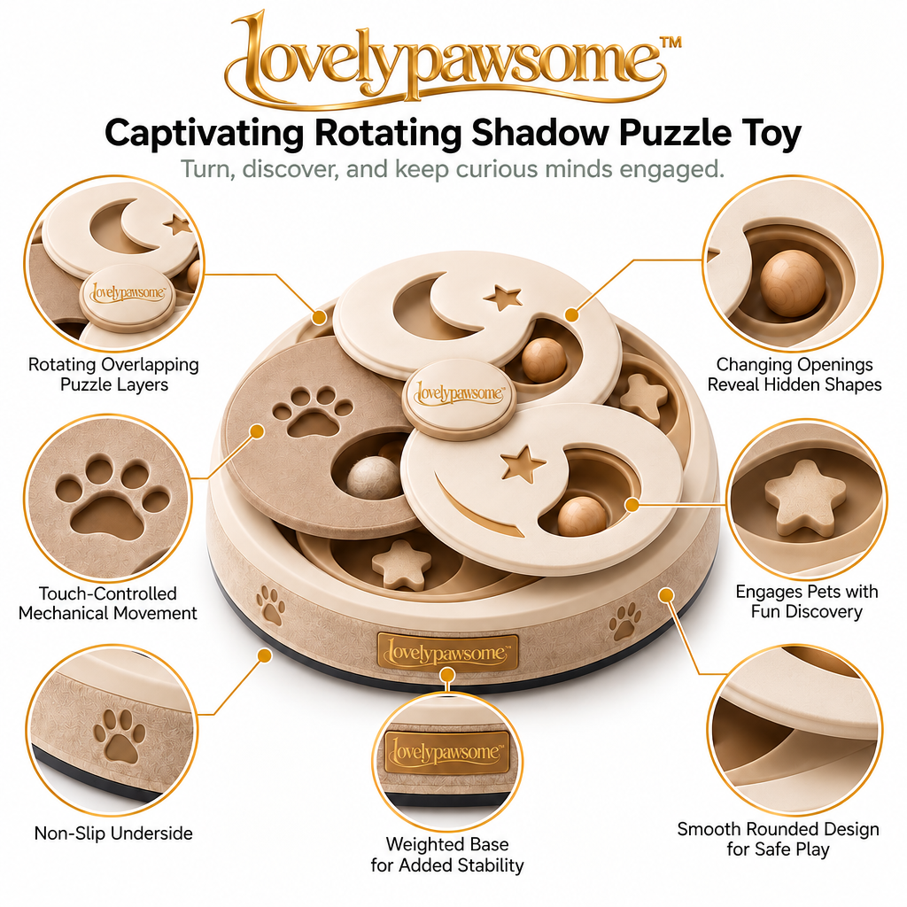 lovelypawsome™ Captivating Rotating Shadow Puzzle Toy