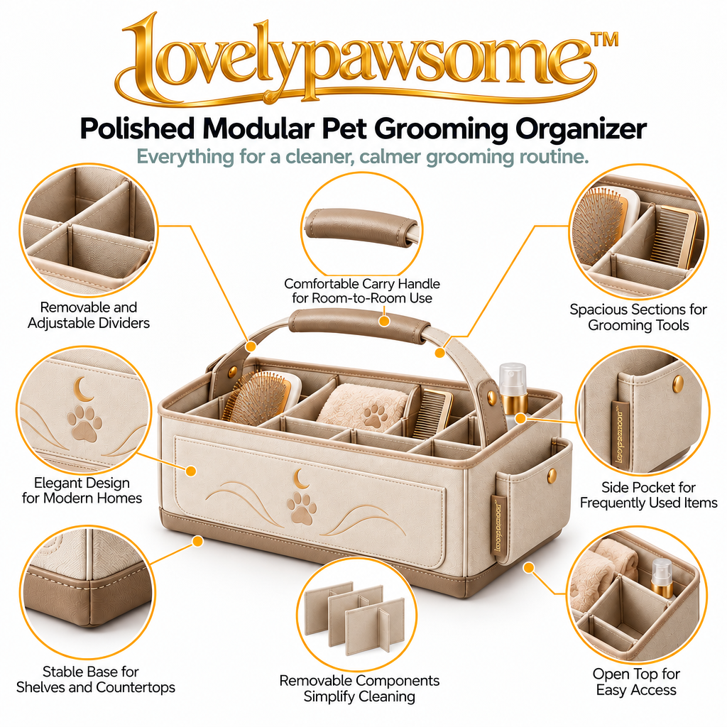lovelypawsome™ Polished Modular Pet Grooming Organizer