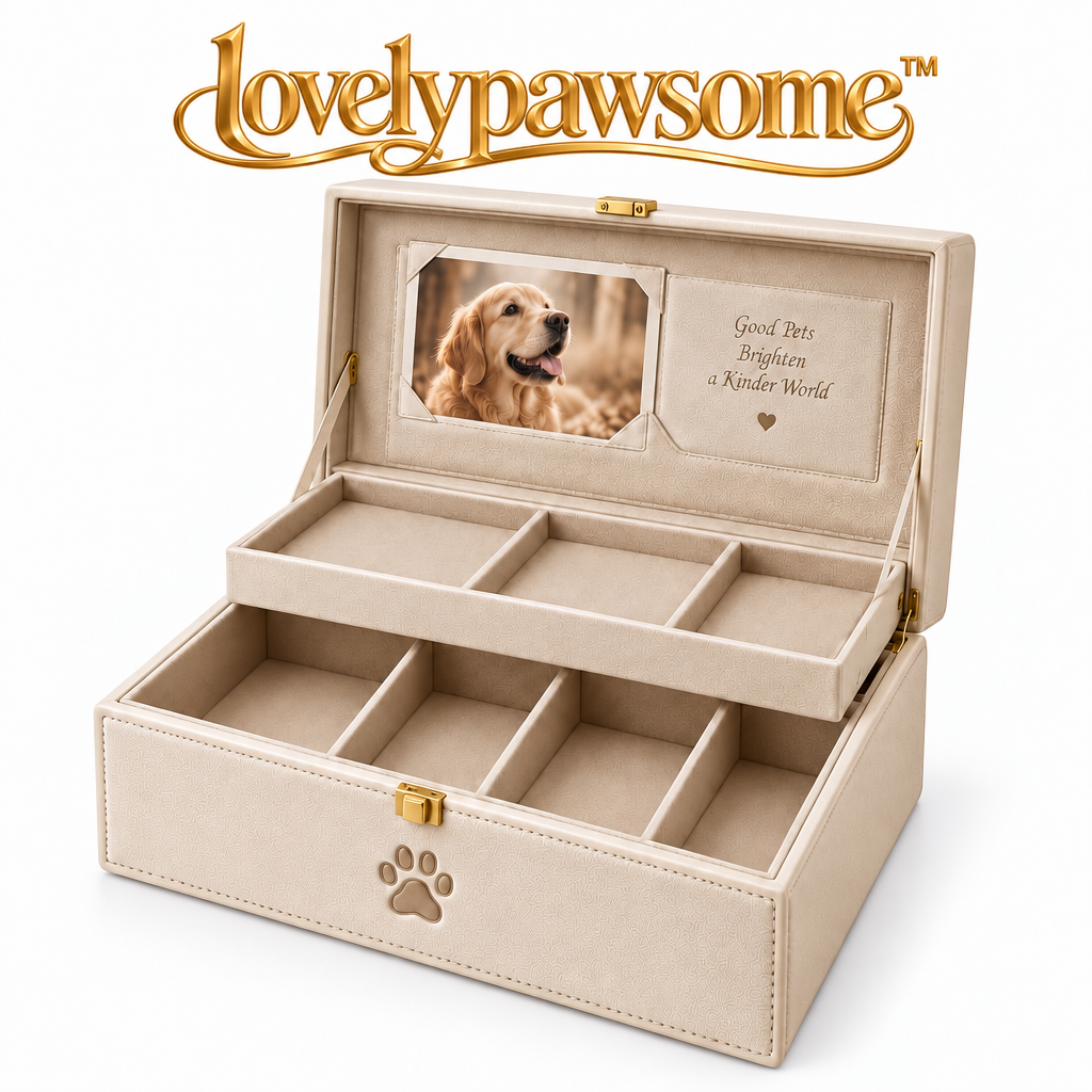 lovelypawsome™ Timeless Compartmentalized Pet Memory Keepsake Chest